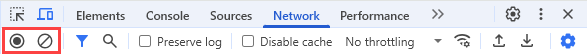 Google Chrome 开发人员工具的“网络”选项卡的屏幕截图。