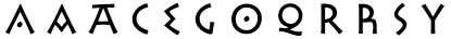使用 OpenType 样式替代字形的文本，应用于 Pericles 字体