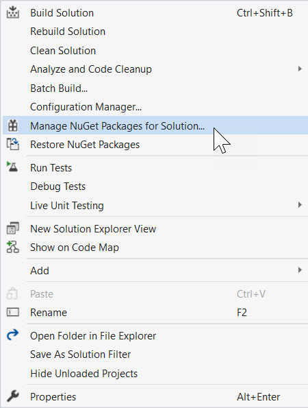 管理 NuGet 包