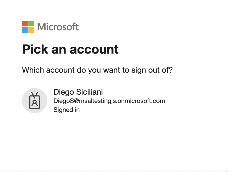 显示 Microsoft Entra 退出登录屏幕