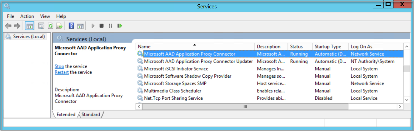Microsoft services.msc 中的 Entra 专用网络连接器服务
