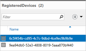 Active Directory 管理中心注册的设备列表