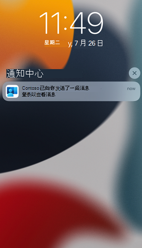 锁定的设备 iOS/iPadOS 自定义通知