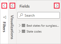 Power BI Desktop 的屏幕截图，其中显示了“字段”窗格。