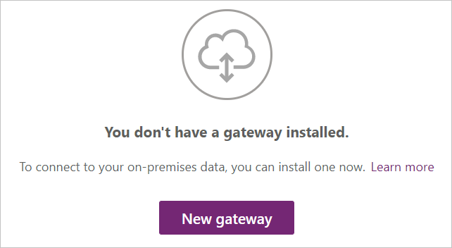 显示 Power Apps 中的新网关按钮的图像。