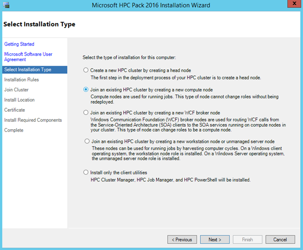 hpc-pack-installation-type