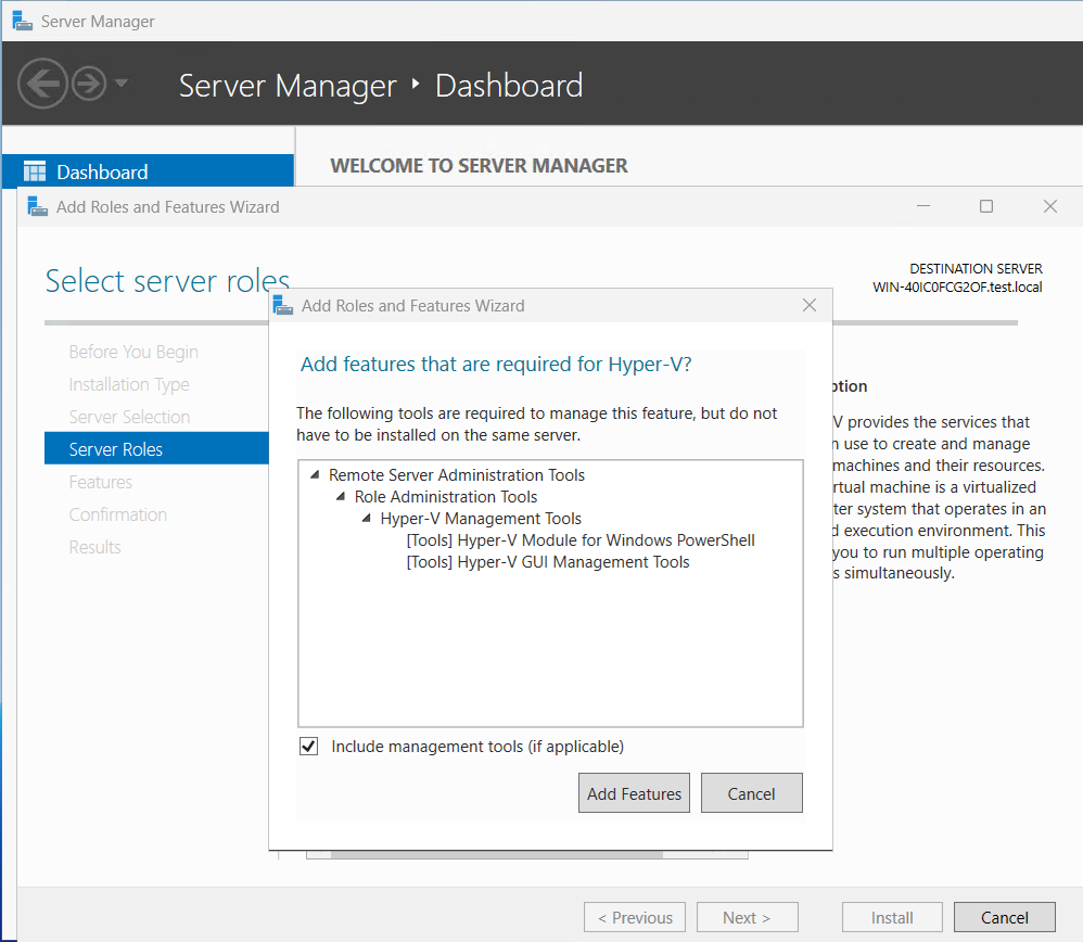 运行命令以启用 Hyper-V 后 PowerShell 窗口的屏幕截图。