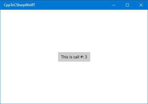 C++/WinRT Windows 调用 C# 组件屏幕截图