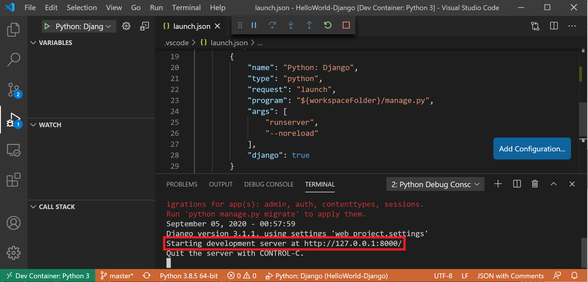 在 Docker 容器中运行的 VS Code