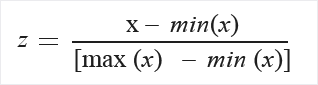 使用 min-max 函式進行正規化
